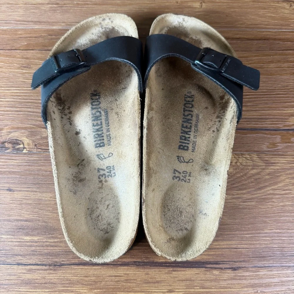Birkenstock Madrid Black Slides Sandals Women’s Size 6 (37) Shoes